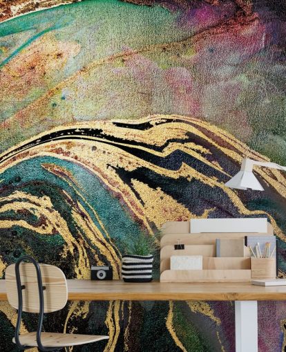 Mural Fondo mármol verde de Lara Skinner