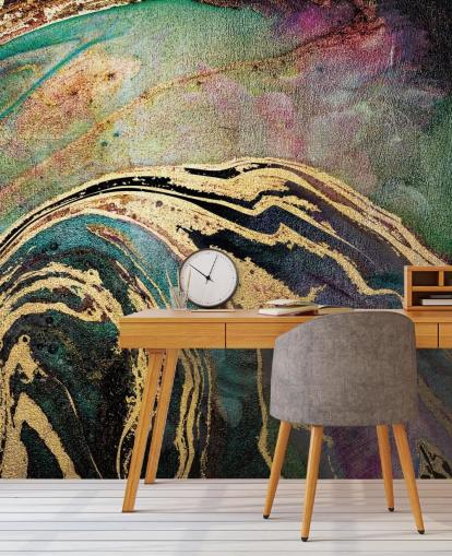 Grüner Marmor-Hintergrund-Wandbild von Lara Skinner