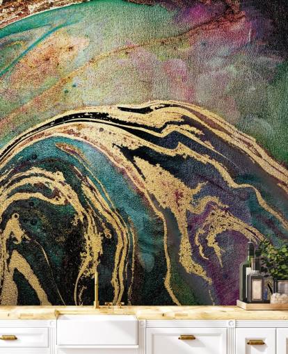 Green Marble Background Mural by Lara Skinner Green Marble Background Mural by Lara Skinner