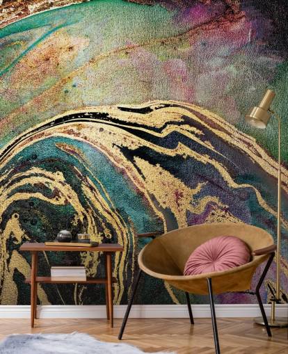 Green Marble Background Mural by Lara Skinner Green Marble Background Mural by Lara Skinner