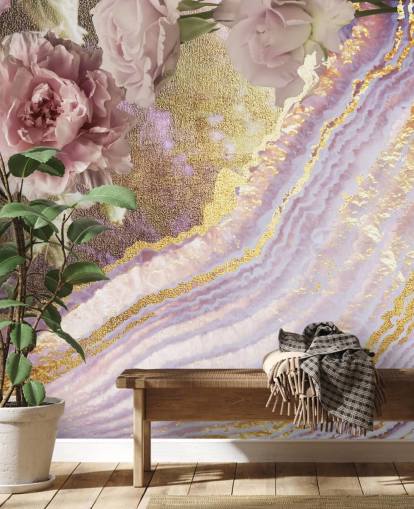 Metallic blommig Agate Bakgrund av Lara Skinner Metallic blommig Agate Bakgrund av Lara Skinner