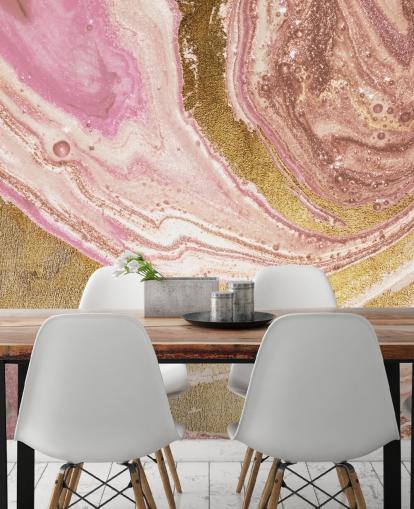 Mural Mármol ágata rosa pastel de Lara Skinner