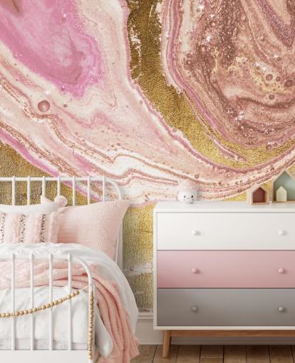 Pink Pastel Agate Marble Mural by Lara Skinner Pink Pastel Agate Marble Mural by Lara Skinner