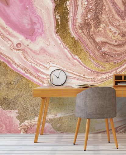 Decorazione murale in marmo rosa pastello di Lara Skinner