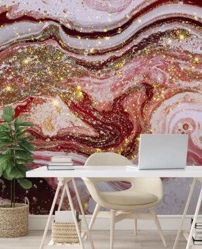 Violet Pink Agate Marble Mural by Lara Skinner Violet Pink Agate Marble Mural by Lara Skinner