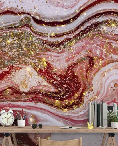 Violet Pink Agate Marble Mural by Lara Skinner Violet Pink Agate Marble Mural by Lara Skinner