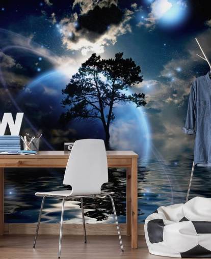 Ulkomaalainen Maisema seinämaalaus