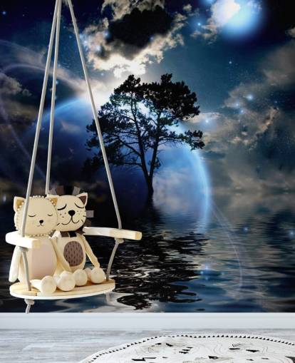 Mural de parede paisagem alienígena