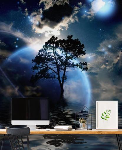 Alien Landskap Väggmålning