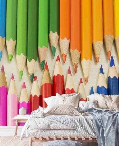 Papier Peint Crayons de couleur