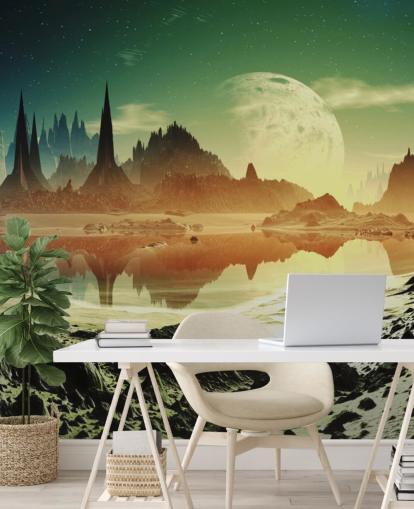 Decorazione murale con paesaggio fantasy