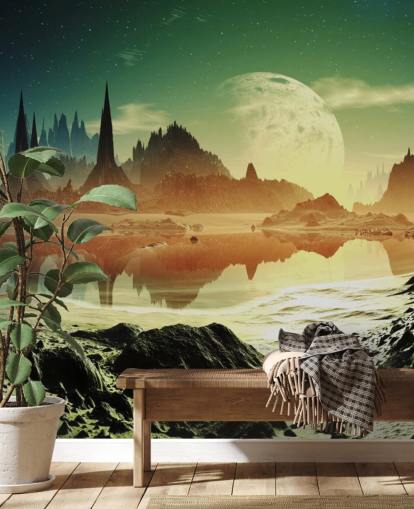Mural de parede de paisagem fantasia Mural de parede de paisagem fantasia