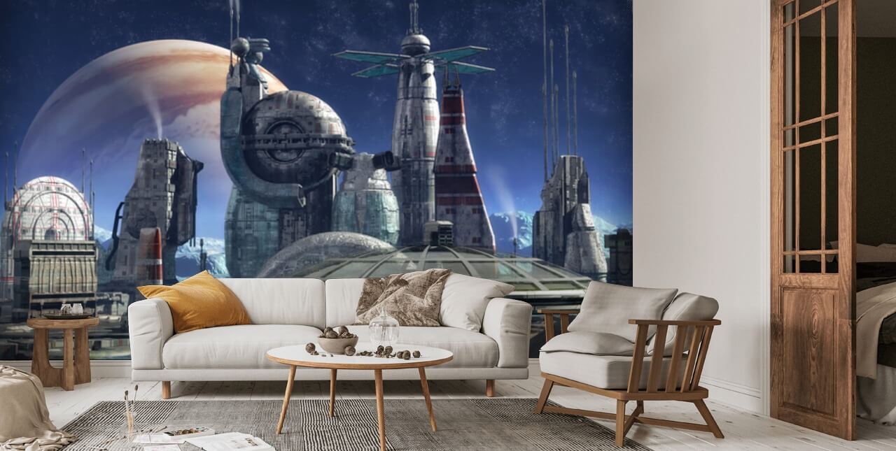 Jupiter Moon Colony Wallpaper Wallsauce US
