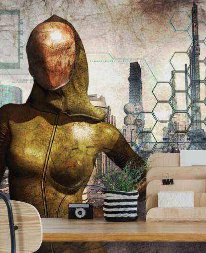 Carta da parati Sci Fi Woman