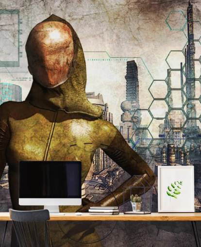 Fondo de pantalla de mujer ciencia ficción