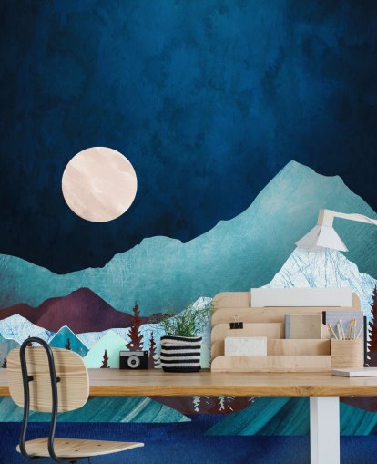 Papel de parede para celular gratis Moon Bay Wall Mural by Space