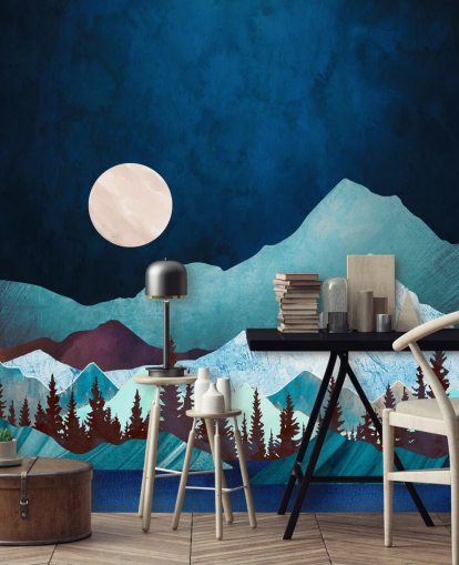 Mural de pared Moon Bay de SpaceFrog Designs wallpaper