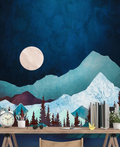 Moon Bay Wall Mural by SpaceFrog Designs wallpaper Moon Bay Wall Mural by SpaceFrog Designs wallpaper