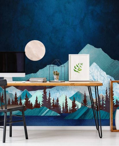 Moon Bay Wall Mural by SpaceFrog Designs wallpaper