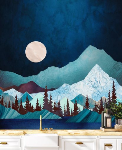 Carta da parati murale Moon Bay di SpaceFrog Designs