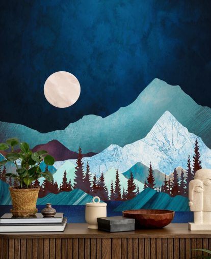 Moon Bay Wall Mural by SpaceFrog Designs wallpaper