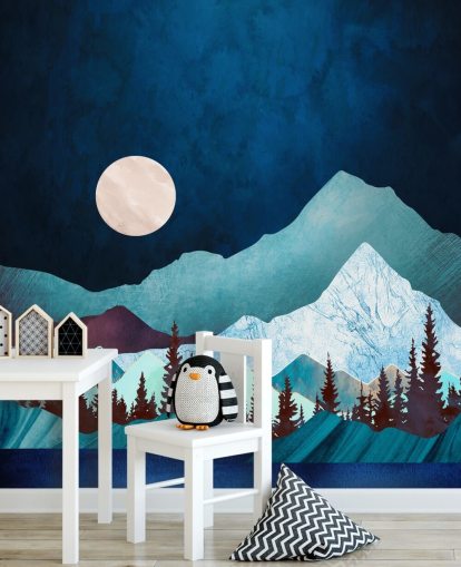 Moon Bay Muurschildering van SpaceFrog Designs behang