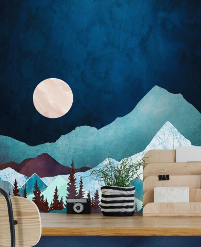 Mural de pared Moon Bay de SpaceFrog Designs wallpaper