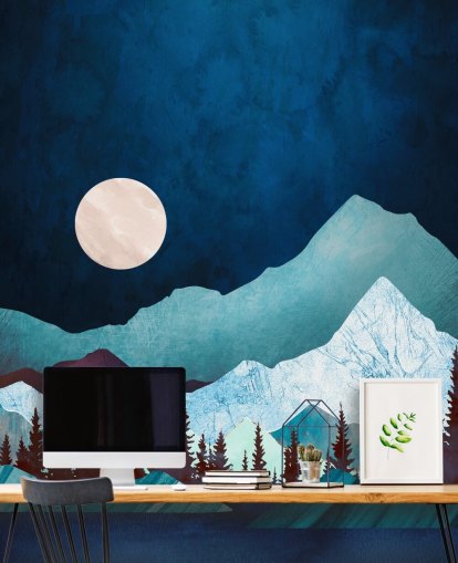 SpaceFrog Designs Wandbild Mond Bucht Fototapete