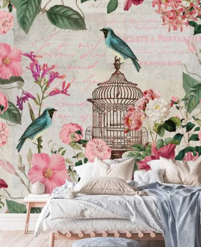 Birdcage Bakgrunn Mural