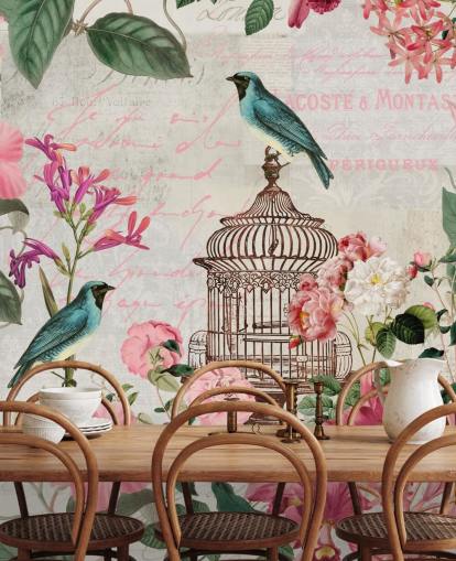Papel pintado Jaula de pájaros