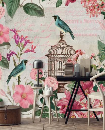 Birdcage Bakgrunn Mural