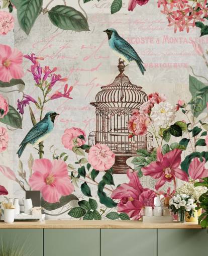 Papel pintado Jaula de pájaros