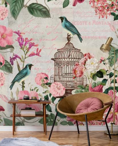 Birdcage Bakgrunn Mural