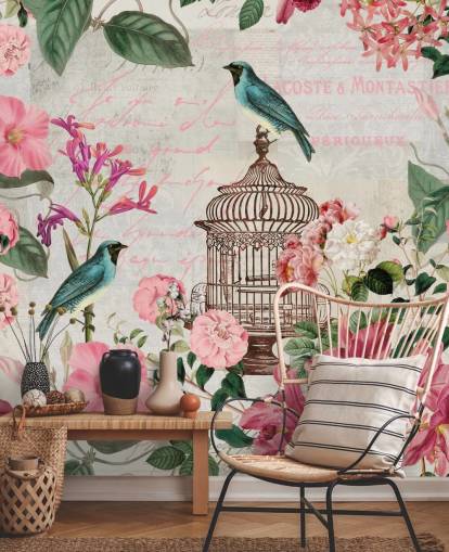 Birdcage Bakgrunn Mural