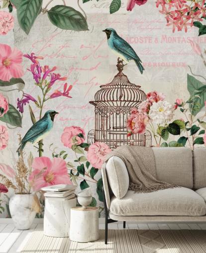 Papel pintado Jaula de pájaros