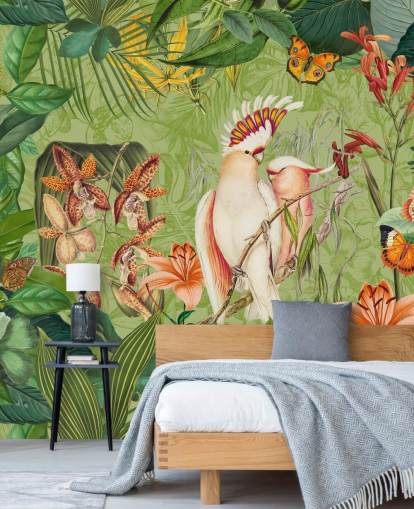 Cockatoos and Butterflies Mural by Andrea Haase