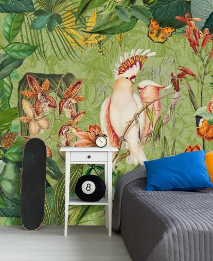 Cockatoos and Butterflies Mural by Andrea Haase Cockatoos and Butterflies Mural by Andrea Haase