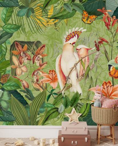 Cockatoos and Butterflies Mural by Andrea Haase Cockatoos and Butterflies Mural by Andrea Haase