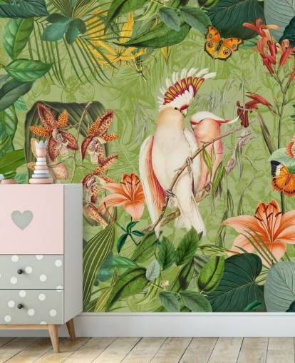 Cockatoos and Butterflies Mural by Andrea Haase Cockatoos and Butterflies Mural by Andrea Haase