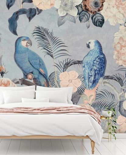 Papagaios apaixonados Mural por Andrea Haase