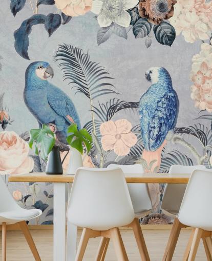 Papegøyer i kjærlighet Mural av Andrea Haase