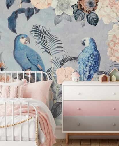 Verliebte Papageien Wandbild von Andrea Haase