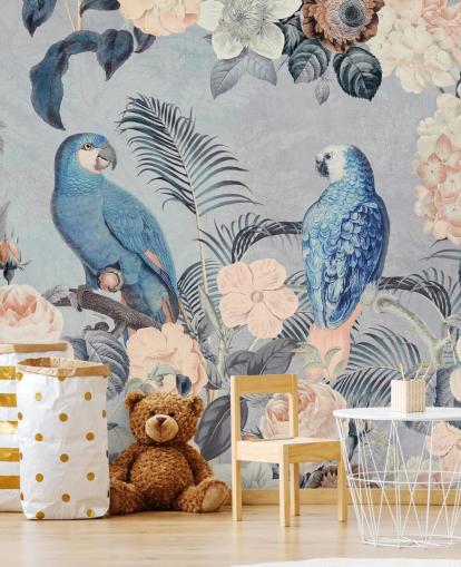 Parrots in Love Mural by Andrea Haase Parrots in Love Mural by Andrea Haase