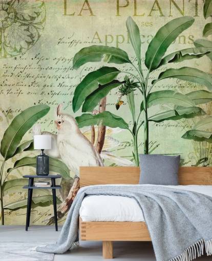 Mural Viaje nostálgico de cacatúas de Andrea Haase