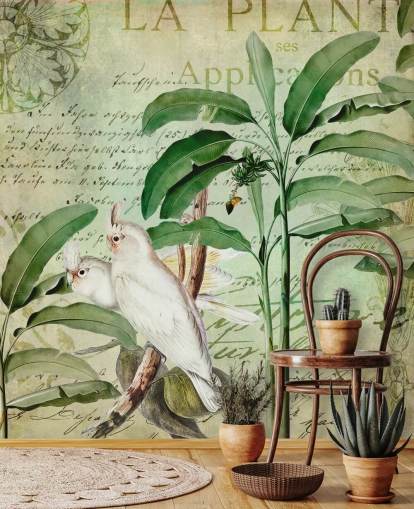 Kakaduer Nostalgisk reise Mural av Andrea Haase