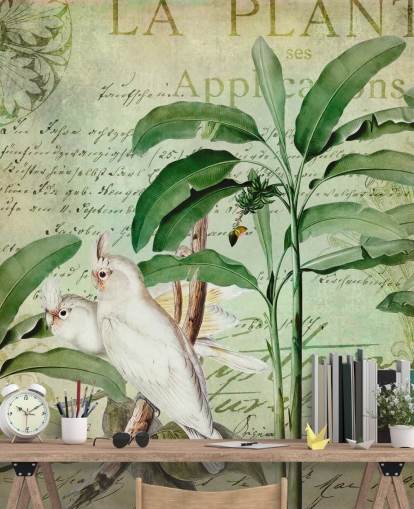 Cockatoos Nostalgic Journey Mural by Andrea Haase