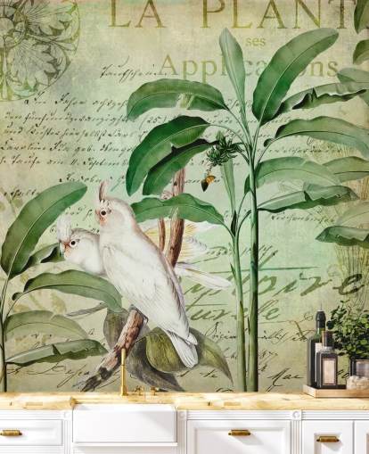 Cockatoos Nostalgic Journey Mural by Andrea Haase