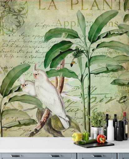 Cockatoos Nostalgic Journey Mural by Andrea Haase