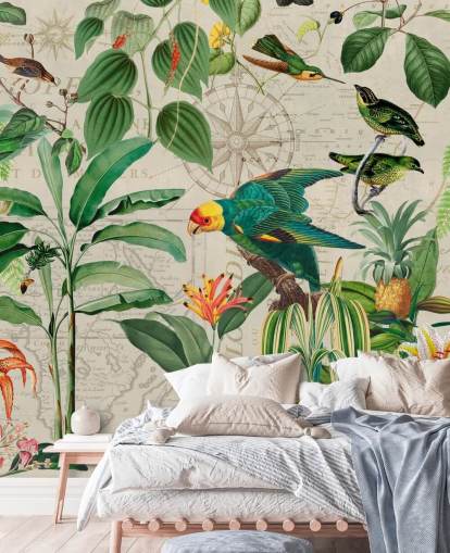 Rike of Birds Bakgrunn Mural av Andrea Haase