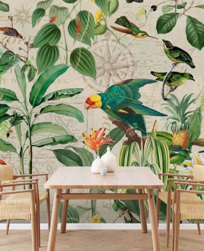 Kingdom of Birds Wallpaper Mural van Andrea Haase Kingdom of Birds Wallpaper Mural van Andrea Haase